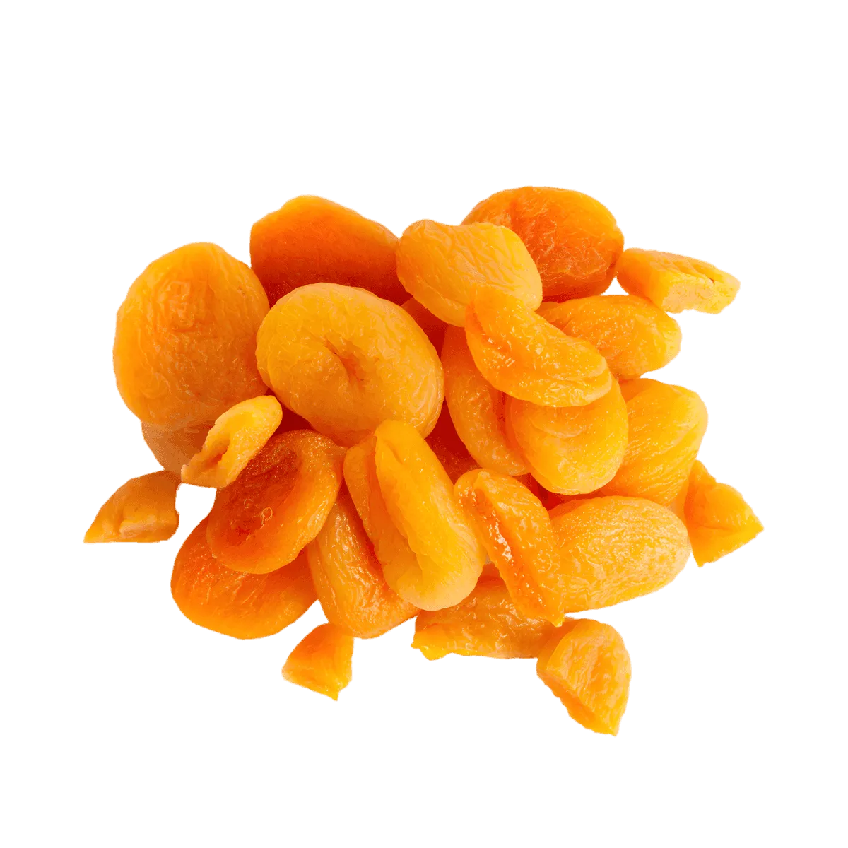 Abricots secs PROFRUIT moelleux et dorés, présentés en vrac, idéals pour une collation saine ou des recettes sucrées.