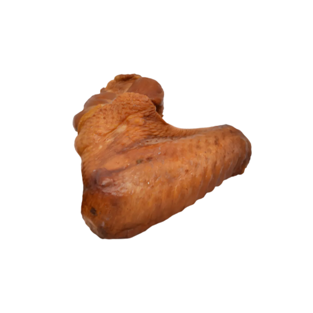 Aileron de dinde fumé entier, à la peau dorée, parfait pour plats mijotés ou grillés. Saveur riche issue d’un fumage naturel, volaille surgelée.