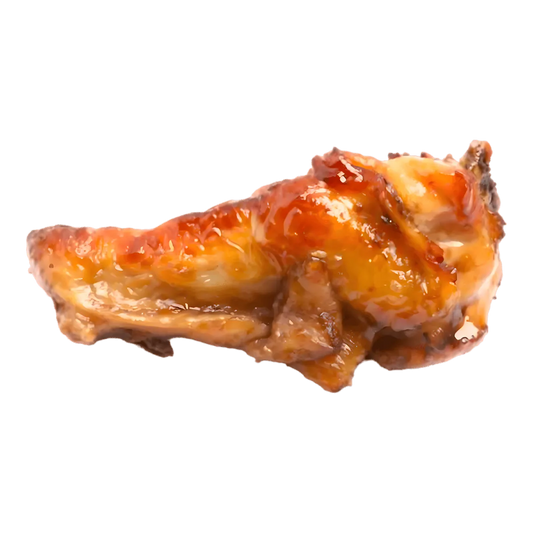 Aile de poulet Tex Mex fumée naturellement, juteuse et dorée, idéale pour les amateurs de volaille savoureuse et épicée.