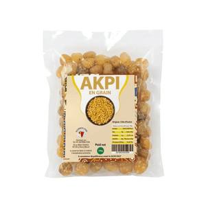 Akpi en Grain Number One, 100g, doorzichtige verpakking, lichtbeige zaden.