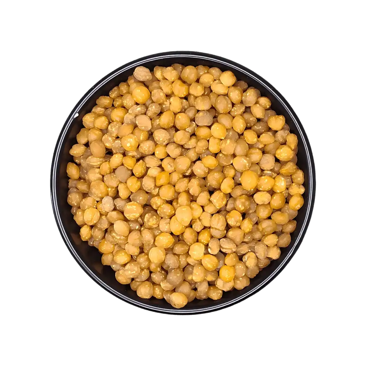 Vue de dessus d’un bol rempli d’Akpi en grain, ingrédient naturel prisé dans la cuisine africaine pour ses vertus santé.