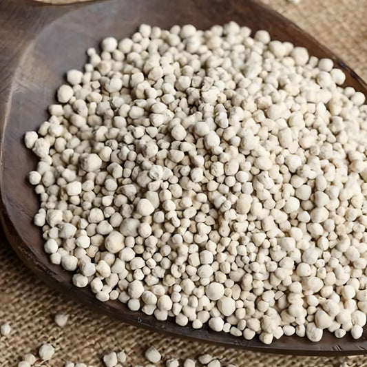 Gros plan sur Arraw TANTIE, mélange de farine de mil bouillie aux grains blancs, idéal pour une cuisine authentique et épicée.