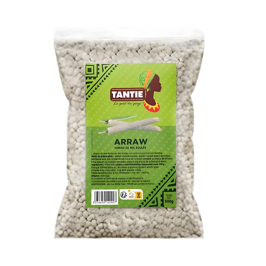 Arraw TANTIE - Mélange savoureux aromatique en sachet de 500g, parfait pour rehausser le goût des plats traditionnels africains.