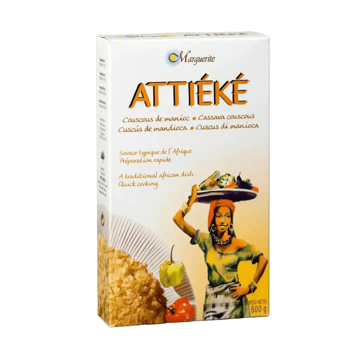 Kit Attiéké Poisson : Attiéké sec MARGUERITE - Couscous de Manioc Ivoirien pour At