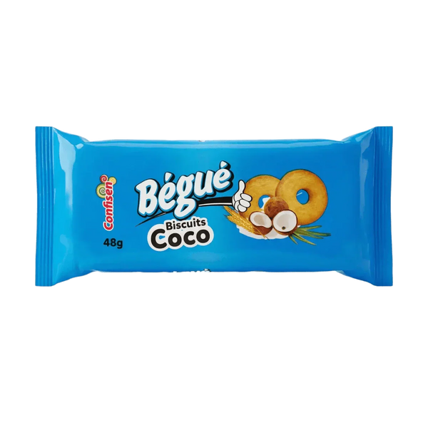 Biscuit coco BÉGUÉ - vue ingrédients et texture | Épicerie africaine - Sénégal NKOSI