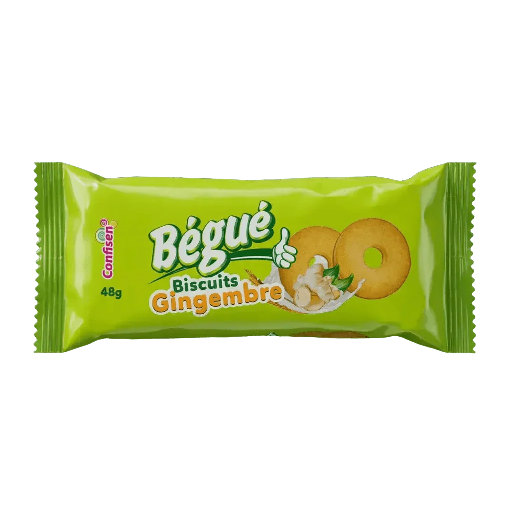 Gemberkoekje BÉGUÉ — ingrediënten en textuur zichtbaar | Afrikaanse kruidenwinkel — Senegal NKOSI