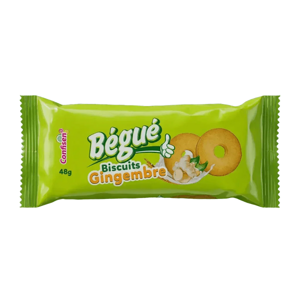 Biscuit Gingembre BÉGUÉ - vue ingrédients et texture | Épicerie africaine - Sénégal NKOSI