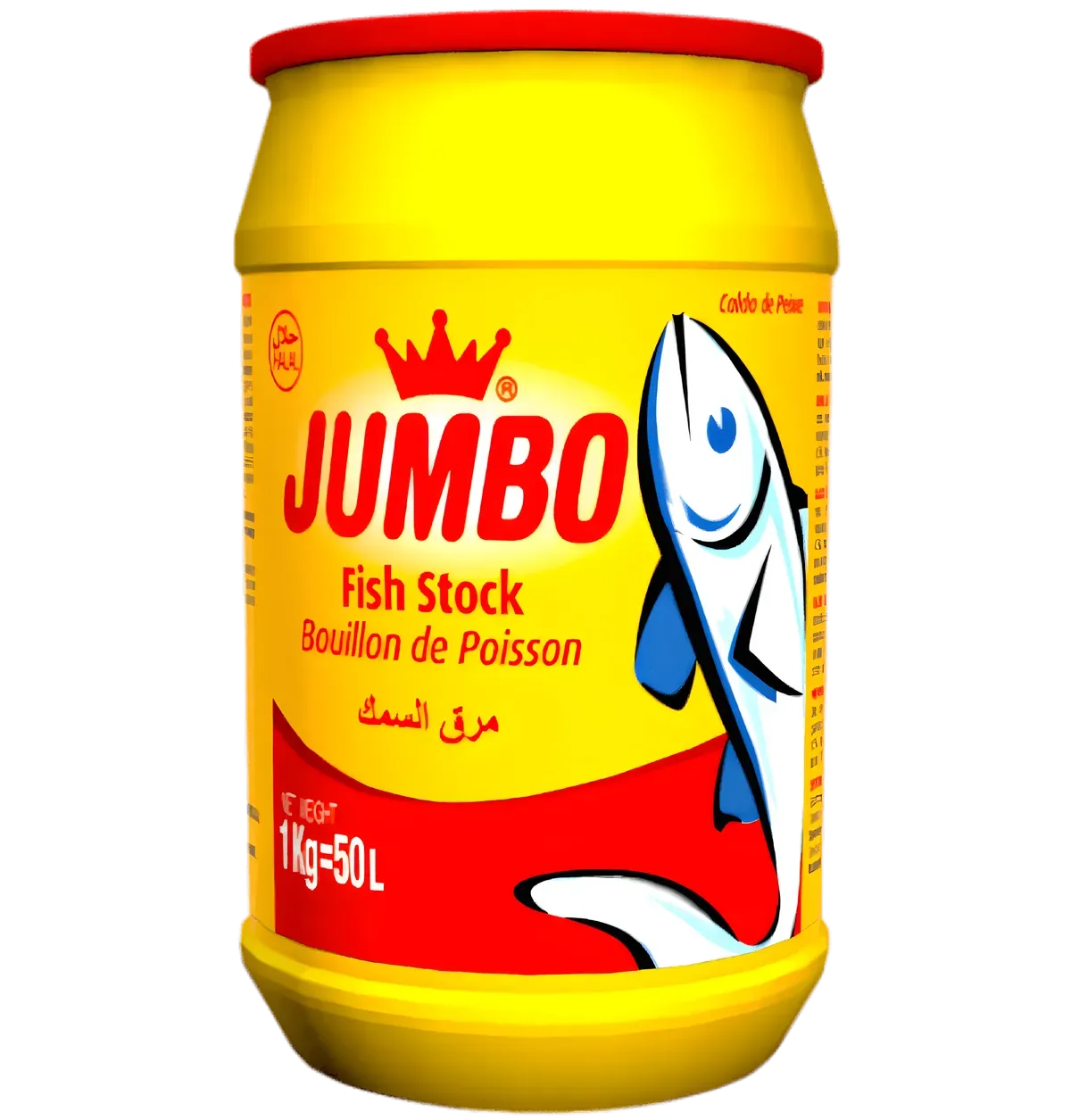 Bouillon de poisson JUMBO - Saveurs Marines en pot de 1kg, idéal pour soupes et sauces. Épicerie salée pour plats de poisson authentiques.