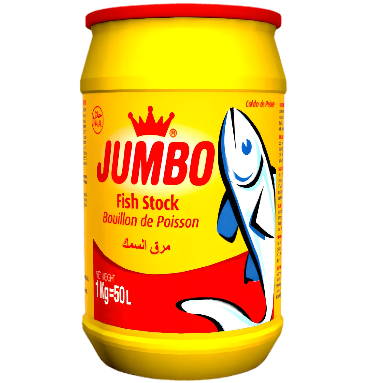 Bouillon de poisson JUMBO - Saveurs Marines en pot de 1 kg, idéal pour soupes et sauces. Épicerie salée pour plats de poisson authentiques.