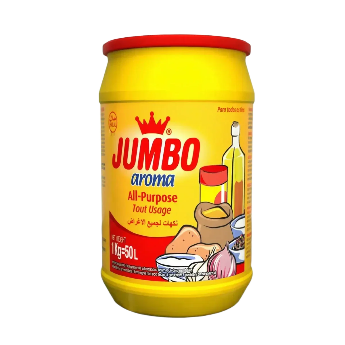 Bouillonblok JUMBO aroma All-Purpose 1kg, gele & rode verpakking.