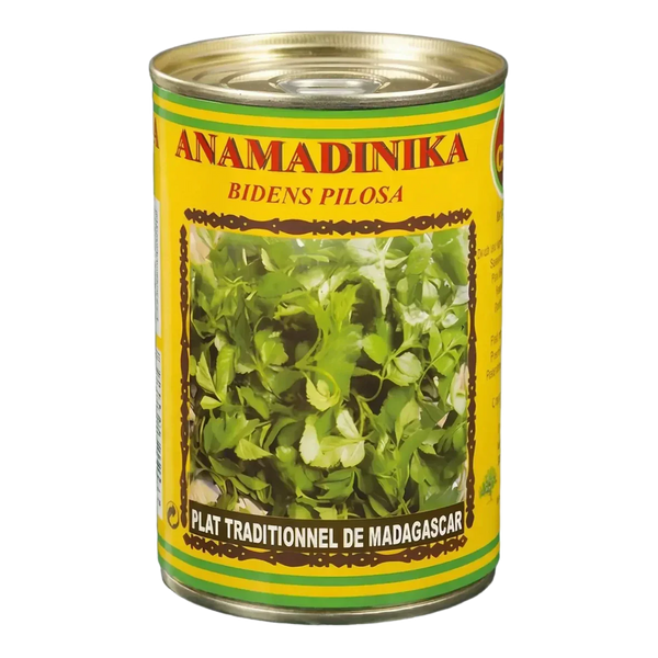 Conserve de brèdes sauvages Anamadinika CODAL (400g) : plat traditionnel de Madagascar en boîte.
