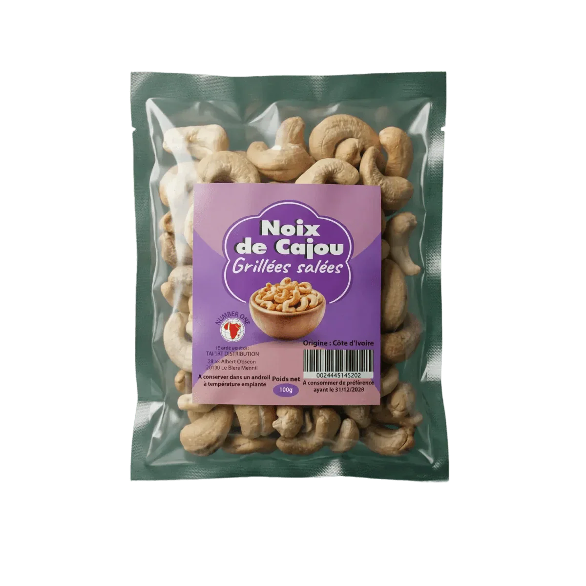 Geroosterde cashew NUMBER ONE — alternatieve verpakking | Afrikaanse kruidenwinkel NKOSI