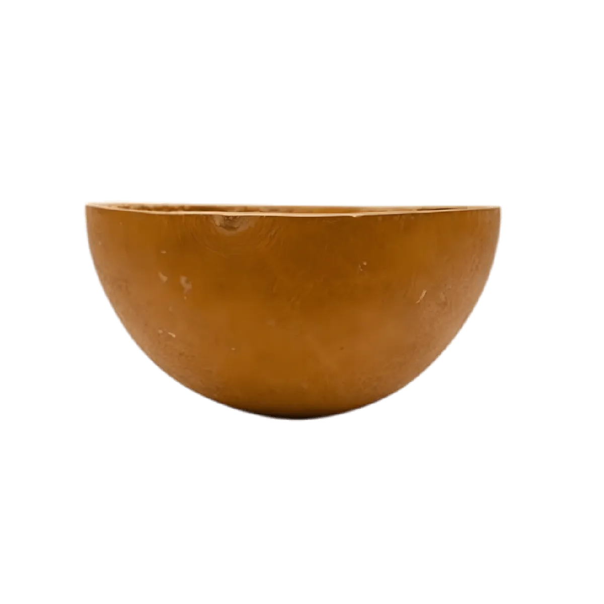 Vue latérale d'une Calebasse Africaine naturelle, accessoire traditionnel en cuisine ou art de la table, finition artisanale.
