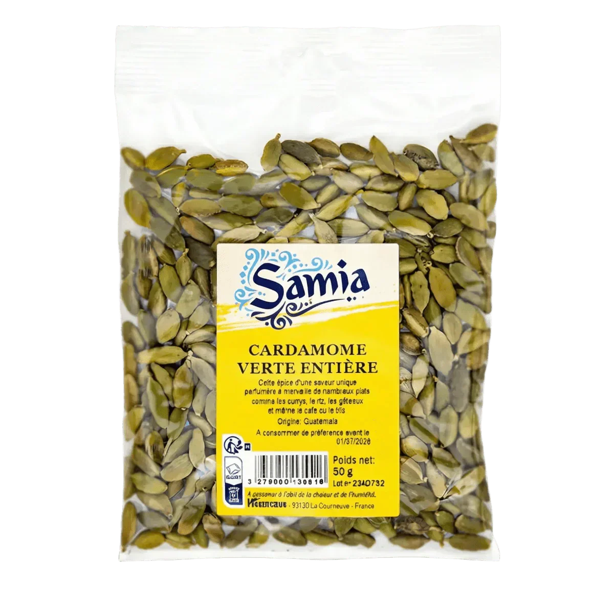 Cardamome Verte Entière SAMIA — vue alternative packaging | Épicerie africaine NKOSI
