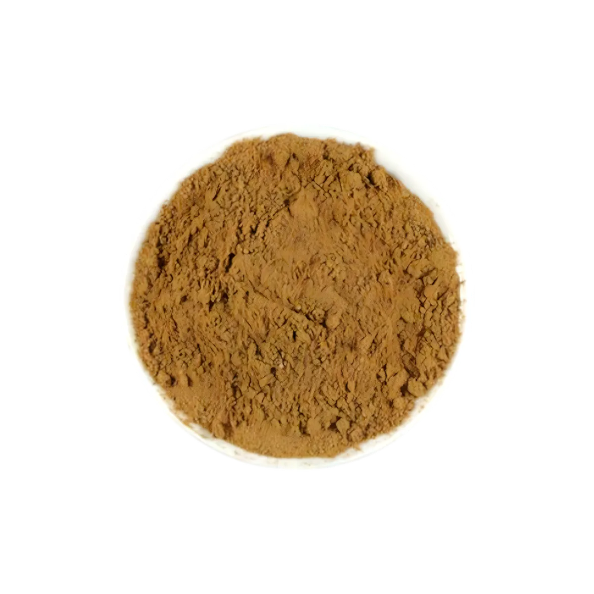 Cardamome verte moulue SAMIA présentée dans un bol blanc, texture fine et couleur brun clair, idéale pour plats et boissons parfumés.