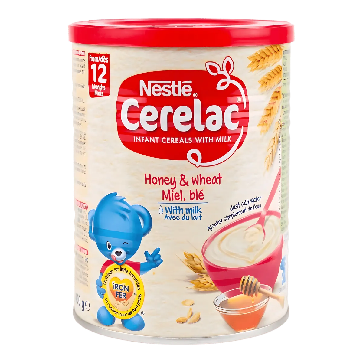 Céréale infantile blé miel lait - NESTLÉ en boîte 400g, dès 6 mois, enrichie en fer, idéale pour bébés, dans la catégorie Crèmerie & Laitier.