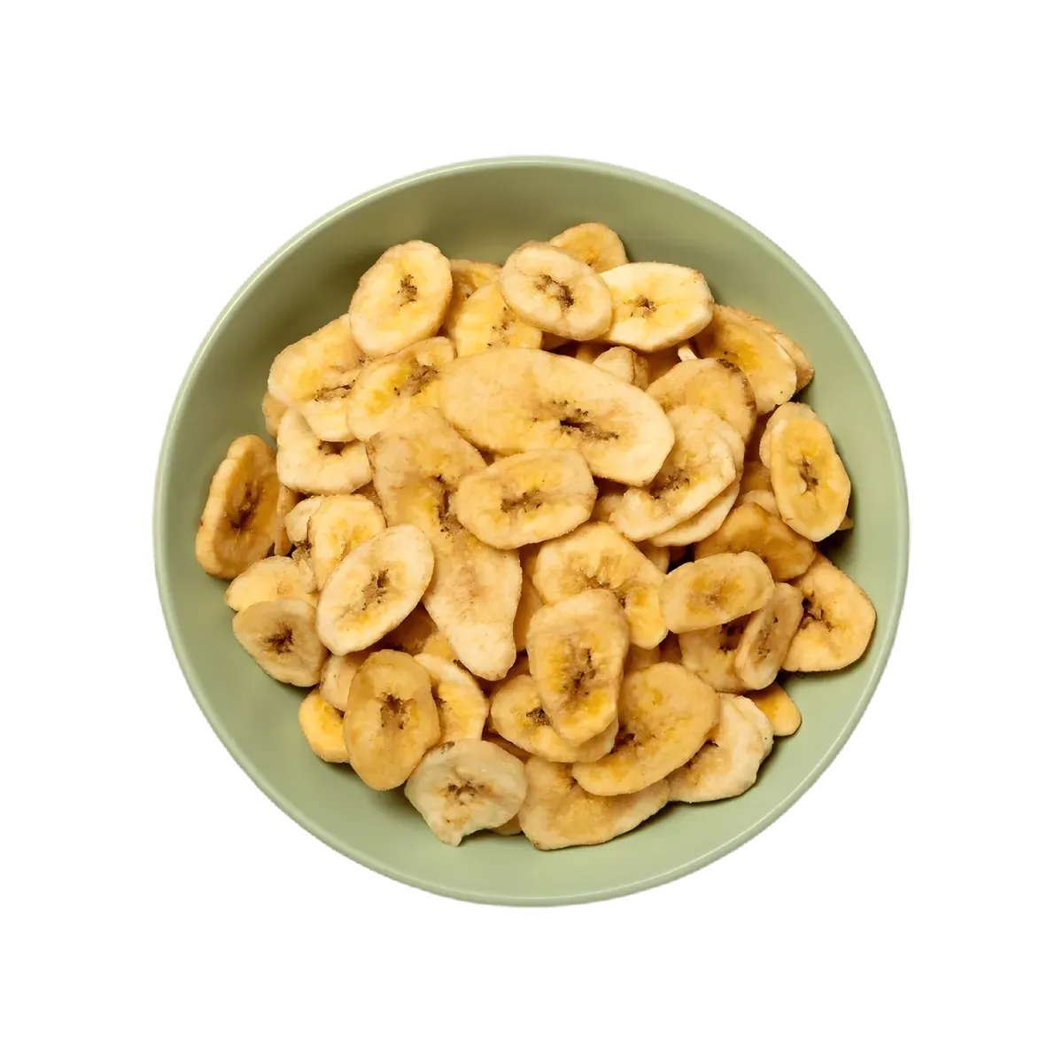 Bol rempli de chips de plantain au BBQ N°1, fines tranches dorées parfaites pour les amateurs de snacks salés.