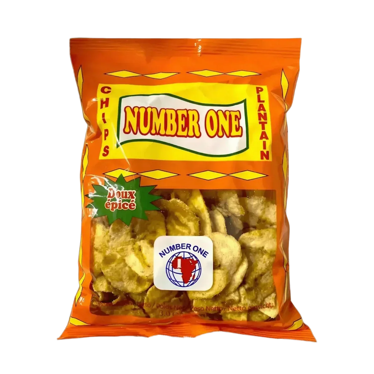 Chips di platano dolce speziate N°1 — vista ingredienti e consistenza | Épicerie africaine NKOSI