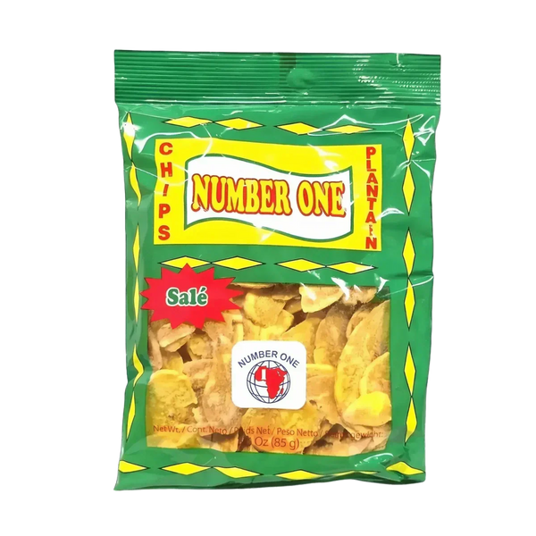 Chips de plantain salées N°1 - vue ingrédients et texture | Épicerie africaine NKOSI
