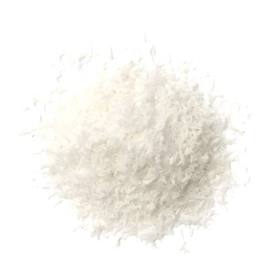 Tas de coco râpée PROFRUIT surgelée, texture fine et fraîche, parfaite pour la cuisine et la pâtisserie exotique.