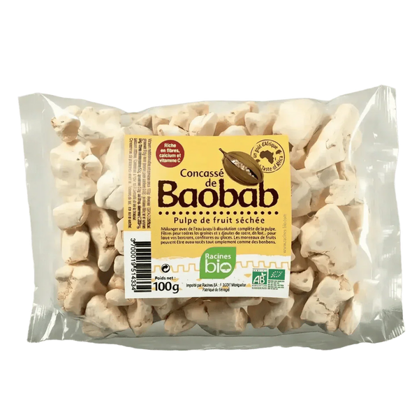 Concassé de baobab BIO RACINES - vue alternative packaging | Épicerie africaine - Sénégal NKOSI