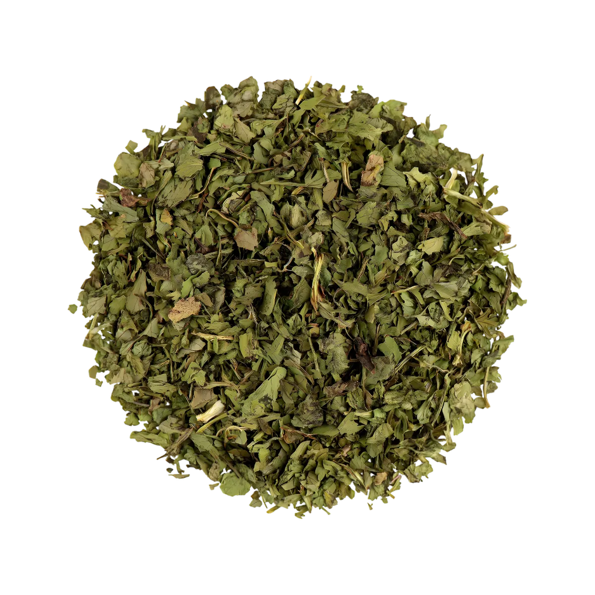 Zoom sur coriandre en feuilles SAMIA séchée. Texture légère et arôme citronné, parfaite pour assaisonner plats exotiques et longue conservation.