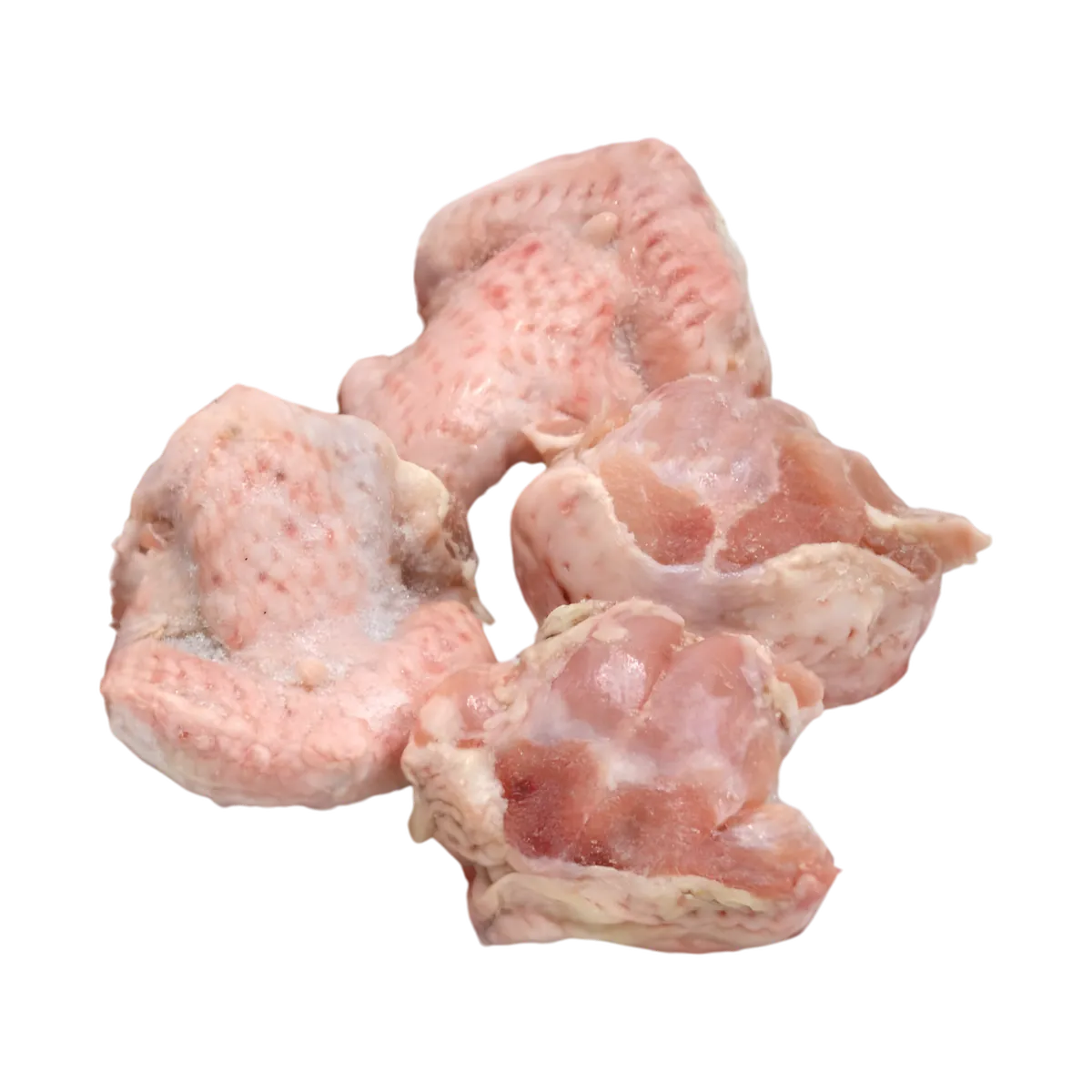 Croupion de dinde nature - Viande savoureuse polyvalente, morceaux crus surgelés de volaille prêts à cuisiner, parfaits pour plats mijotés.