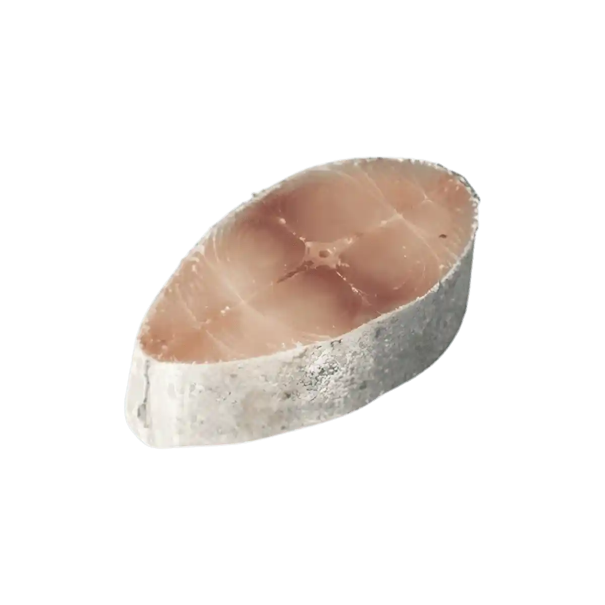 Darne de dorade mahi frais vue en perspective, texture ferme et peau argentée. Idéale pour plats de poisson savoureux et sains.