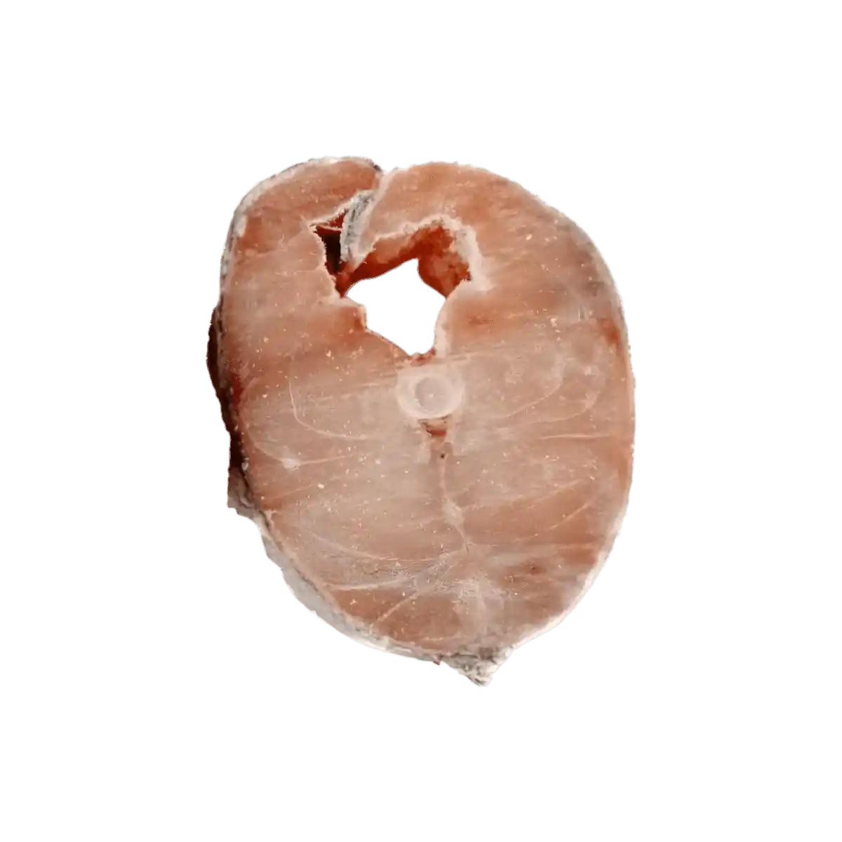 Darne de mérou surgelée présentée sur fond neutre, mettant en avant sa texture ferme et sa fraîcheur préservée.