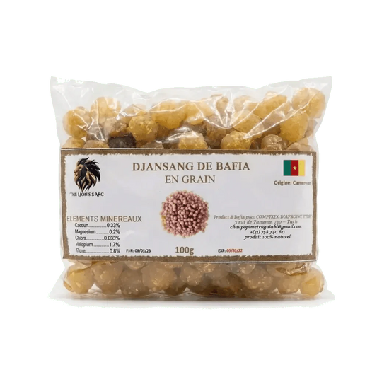 Zak Djansang van Bafia in korrelvorm, 100g, merk The Lions.