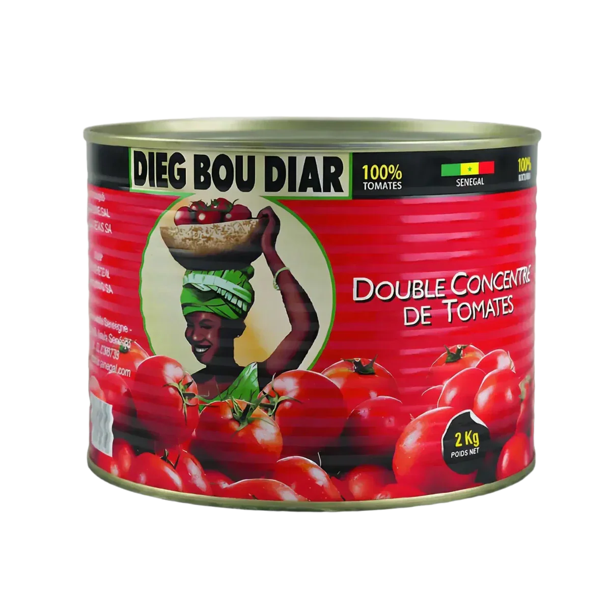 Doppio concentrato di pomodoro DIEG BOU DIAR — vista ingredienti e consistenza | Drogheria africana — Senegal NKOSI