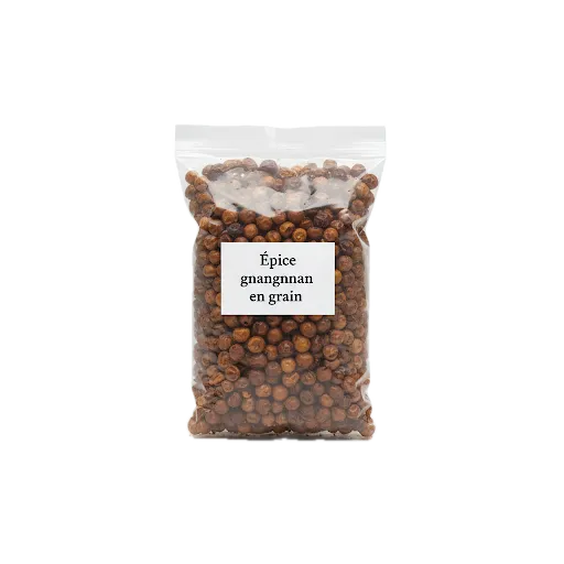Sachet refermable d'épice gnangnan en grain de la gamme ÉPICERIE SALÉE - NKOSI, parfait pour relever les plats avec une touche aromatique unique.