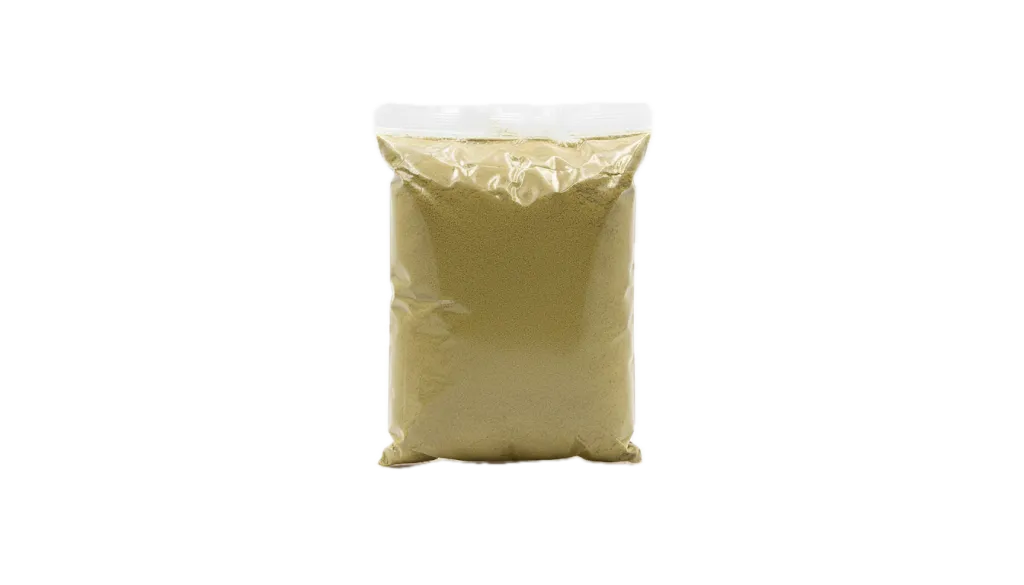 Sachet d'Épice Pépé moulu sans étiquette, épice moulue fine utilisée en épicerie salée pour assaisonner les recettes exotiques.