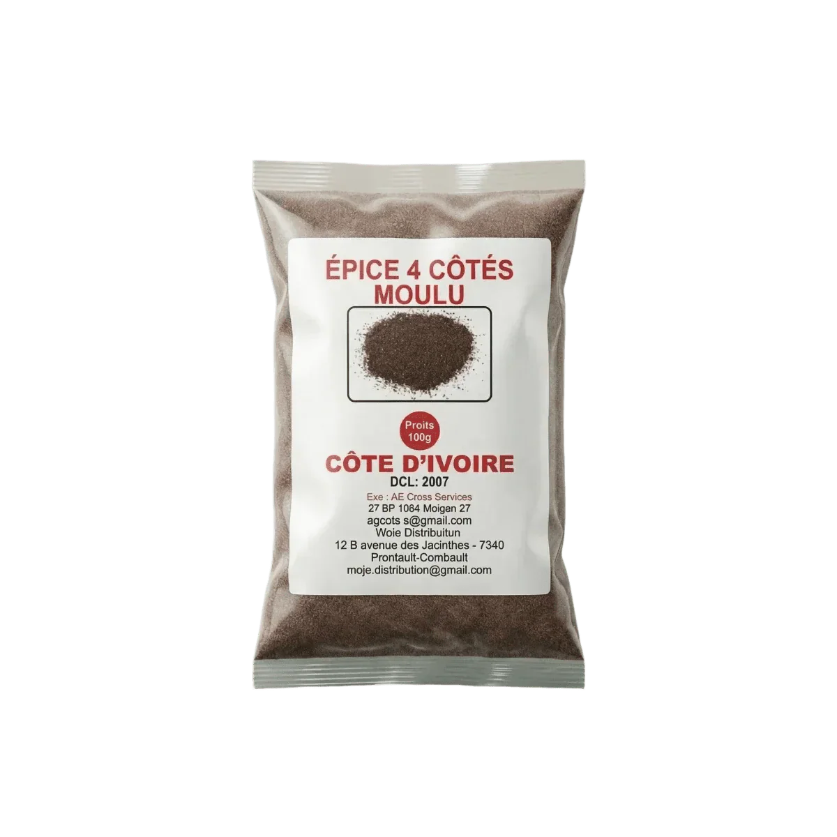 Épice Quatre Côtés Moulue - vue alternative packaging | Épicerie africaine - Cameroun NKOSI