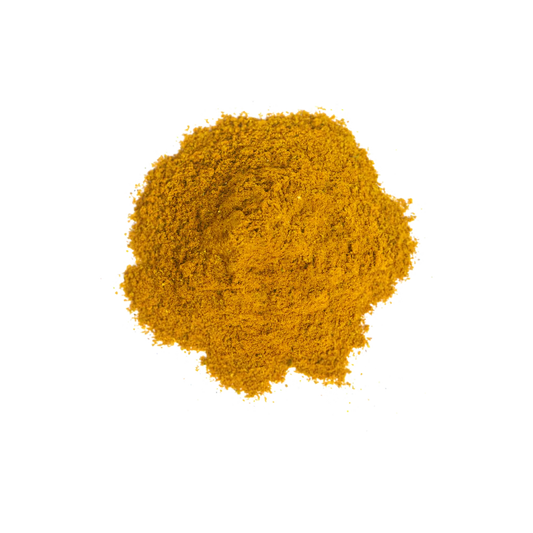 Poudre d'épices poulet SAMIA aux couleurs dorées, idéale pour assaisonner vos recettes avec un goût intense et équilibré.