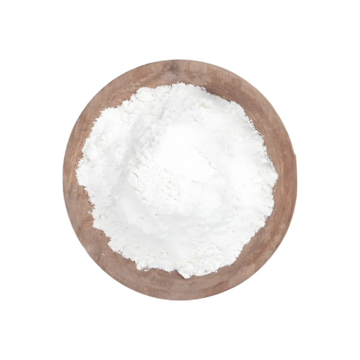 Farine de riz LEGUMOR sans gluten présentée dans un bol en bois. Ingrédient polyvalent pour préparations salées et sucrées.