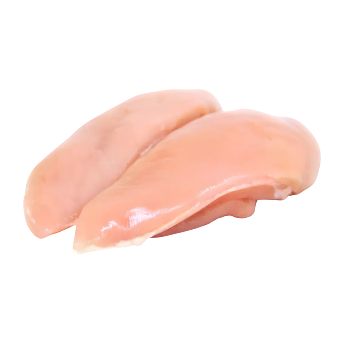 Filet de poulet Halal cru, juteux et tendre, prêt à être cuisiné. Volaille fraîche sur fond blanc, parfaite pour plats variés.