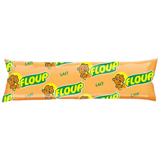 Floup Cacahuète - Glace Cacahuète en sachet individuel, friandise glacée à base de lait et pâte d'arachide, idéale pour l'été.