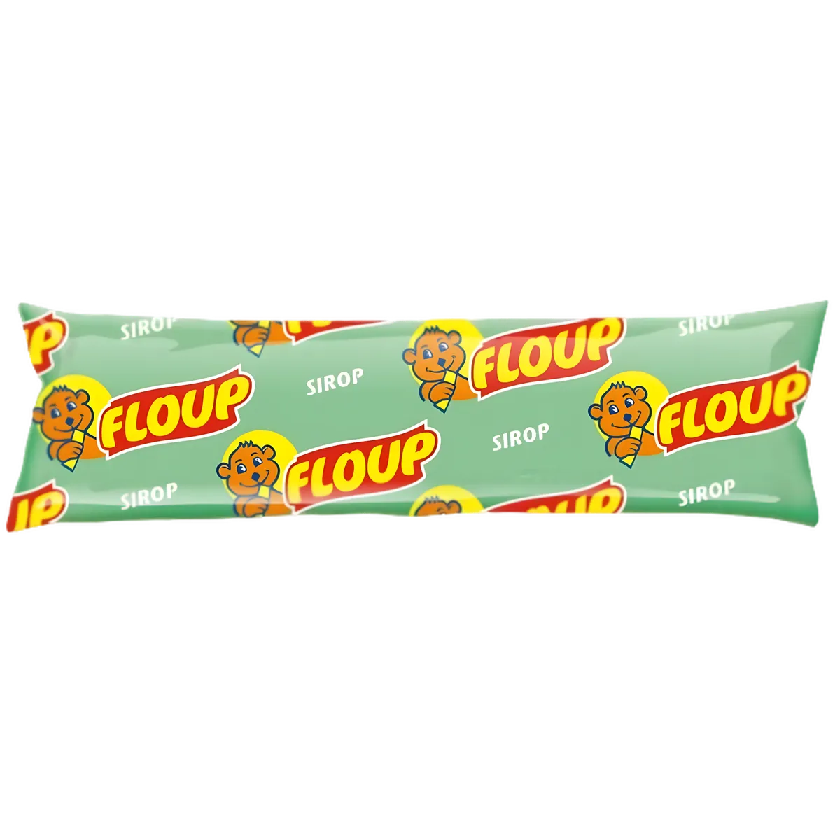 Floup citron vert - Glace citron vert en bâtonnet individuel, emballage vert avec logo coloré, dessert glacé de l'épicerie sucrée.