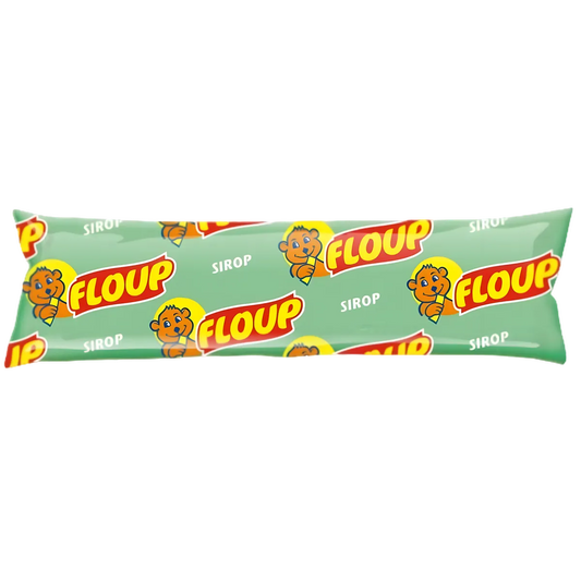 Floup citron vert - Glace citron vert en bâtonnet individuel, emballage vert avec logo coloré, dessert glacé de l'épicerie sucrée.