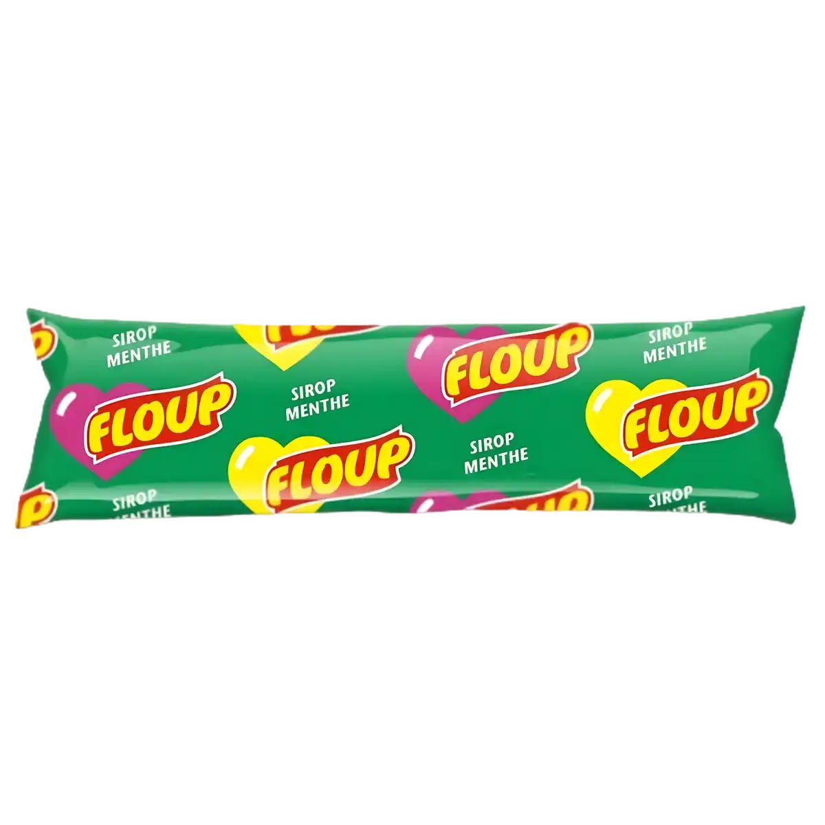Floup menthe - glace menthe rafraîchissante en bâtonnet, emballage vert avec logo coloré, idéale pour l'été. Épicerie sucrée glacée à la menthe.
