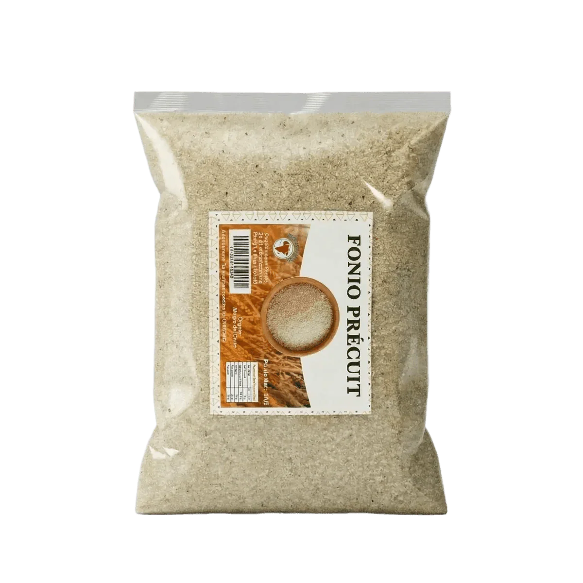 Fonio Précuit NUMBER ONE - vue alternative packaging | Épicerie africaine NKOSI