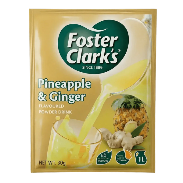 Paquet de jus en poudre ananas/gingembre Foster Clark's.