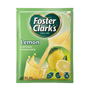 Beutel Foster Clark's, Pulver für aromatisiertes Zitronengetränk.