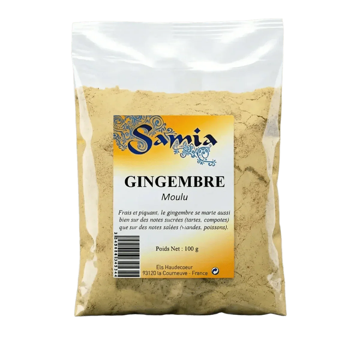 Ingwerpulver SAMIA — alternative Verpackungsansicht | Afrikanischer Feinkostladen NKOSI