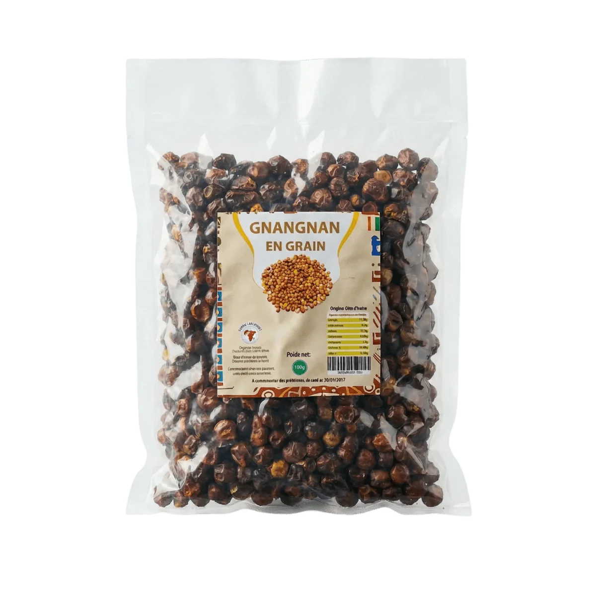 Bolsa de gnangnan en grano. Producto de la marca Capital Rive.