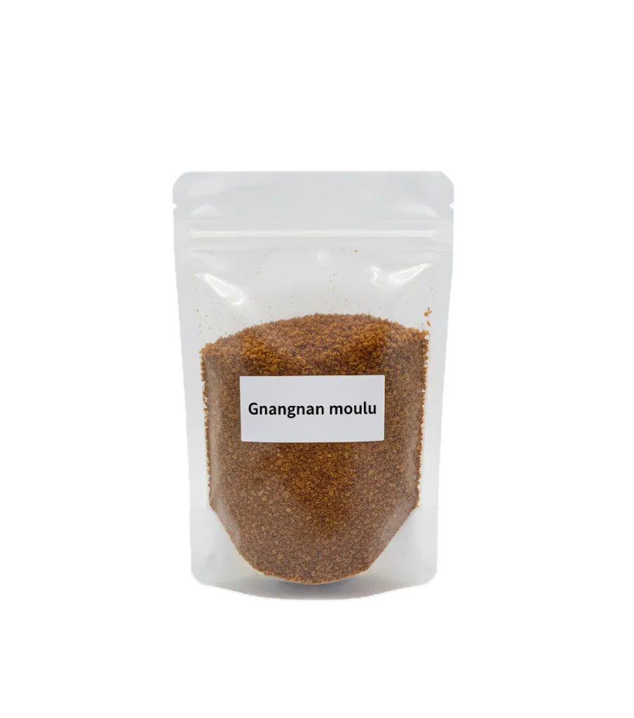 Gnangnan Moulu - Condiment Traditionnel en sachet refermable, parfait pour rehausser viandes, poissons et sauces. Épicerie salée authentique.