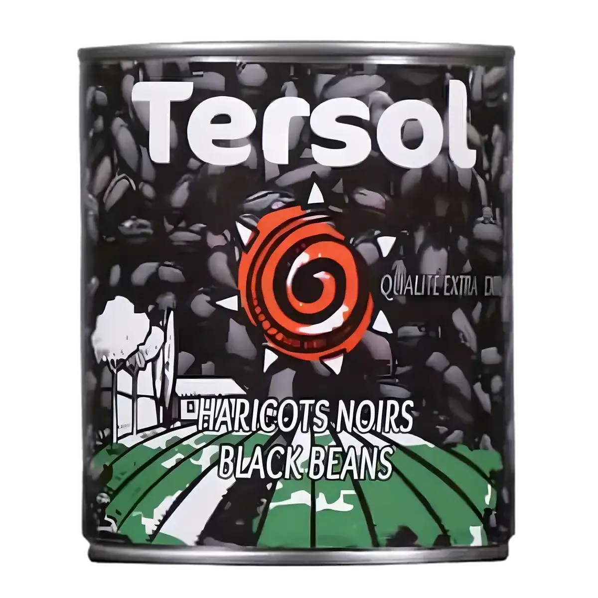 Boîte de haricots noirs TERSOL - Naturel et polyvalents, riche en protéines et fibres, idéale pour l'épicerie salée et les plats sains.