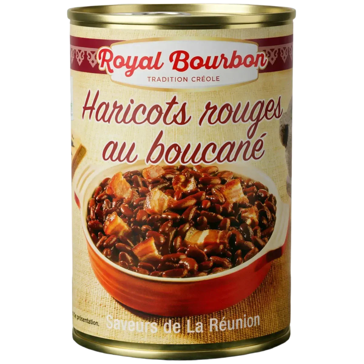 Smoked Red Beans ROYAL BOURBON. Box with a photo of a bowl of red beans.