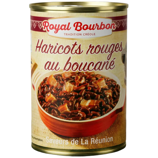 Smoked Red Beans ROYAL BOURBON. Box with a photo of a bowl of red beans.